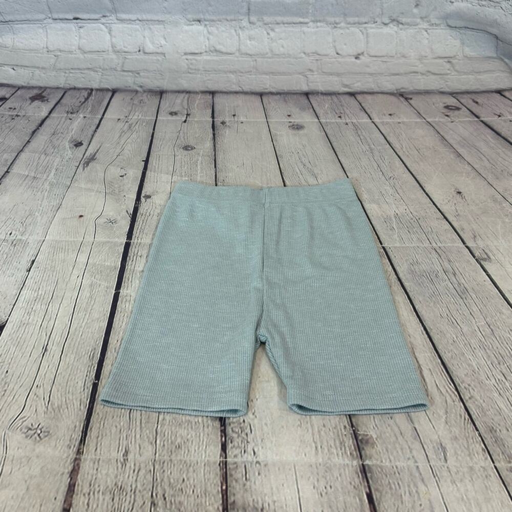 Little Bipsy Dusty Blue Ribbed Biker Shorts